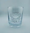 Engraved Blue Crab Rocks Glasses – Dewey Beach (Set of 4)
