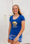 “Sittin’ in the Mornin’ Sun” Women’s  V Neck  T-Shirt