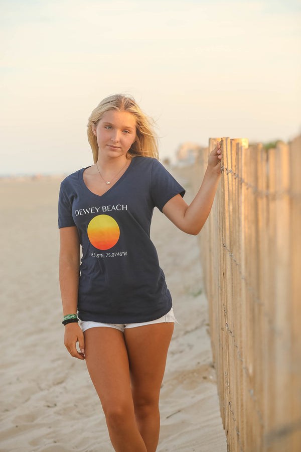 Women's T-Shirt Dewey Beach Sun
